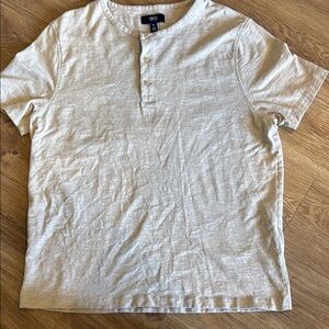 1901 Men's Cream Henley Shirt